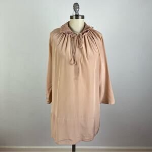 MaxMara Weekend Beige Silk Mockneck Tunic